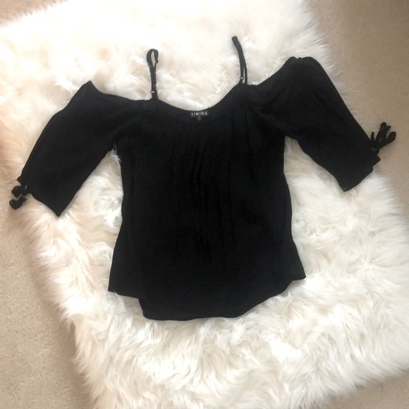 Timing Tops - Timing Black Dress Top